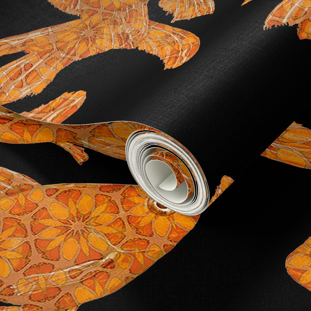 Goldfish on Black Wallpaper