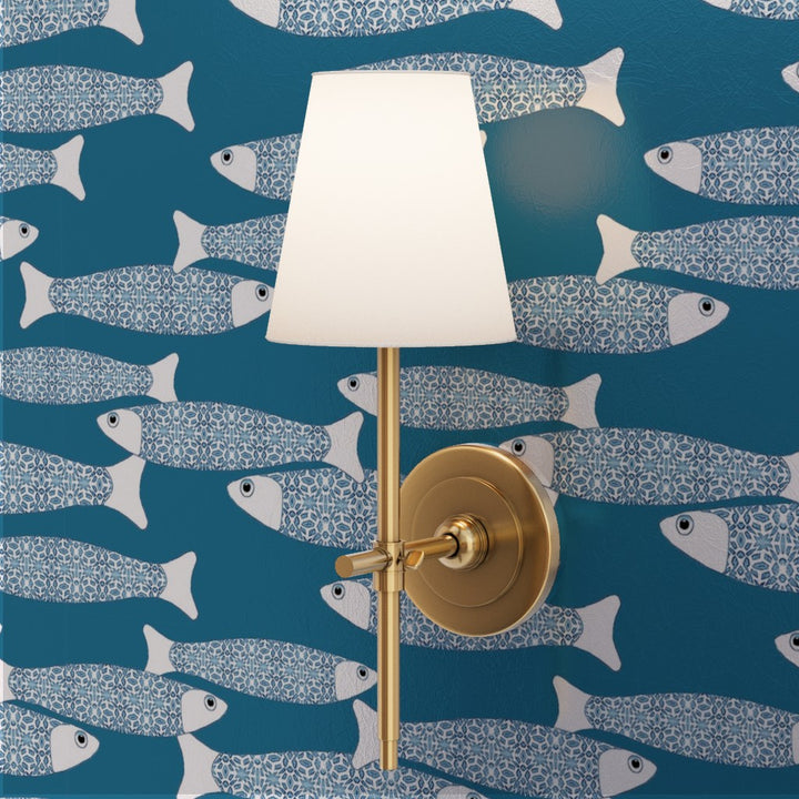 Ocean Shoal Wallpaper - Teal - Two Directions