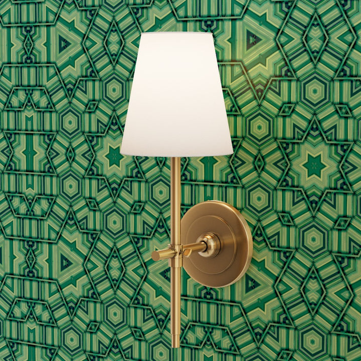Linear Green Star Wallpaper