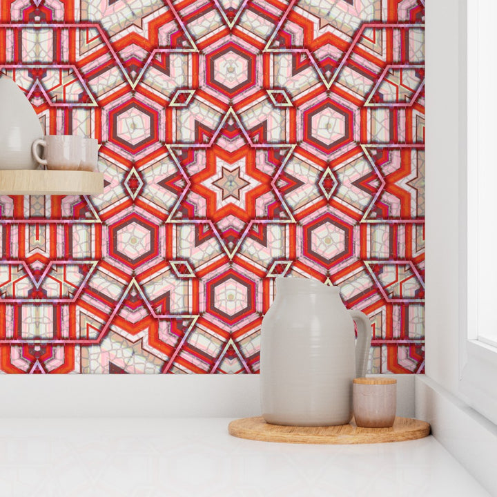 Linear Pimento Star Wallpaper