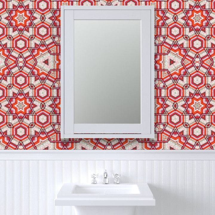 Linear Pimento Star Wallpaper