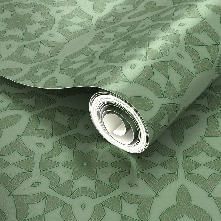 Green Stonework Wallpaper