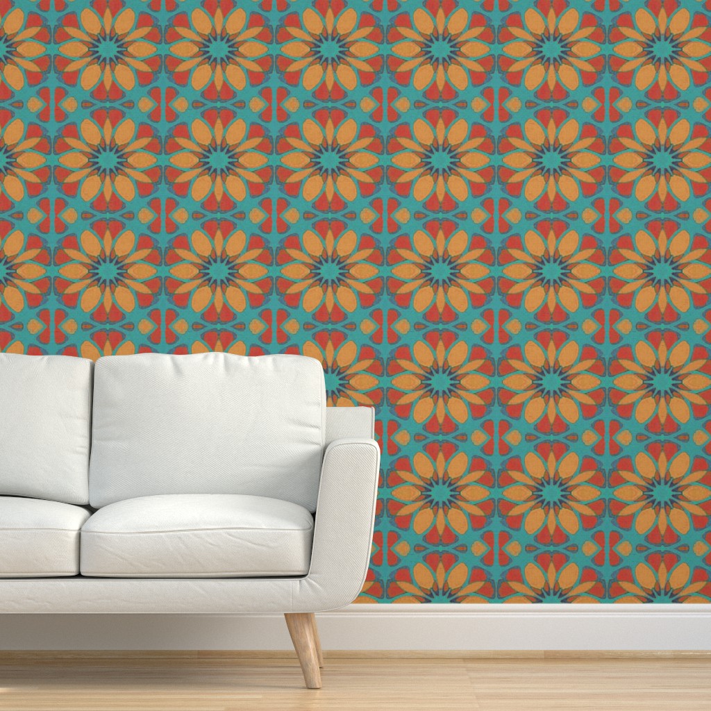 Moroccan Flower Wallpaper