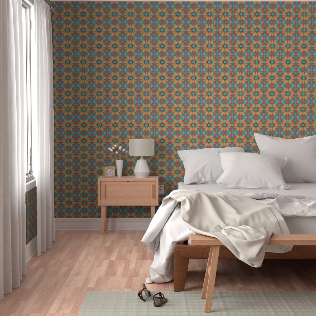 Moroccan Flower Wallpaper