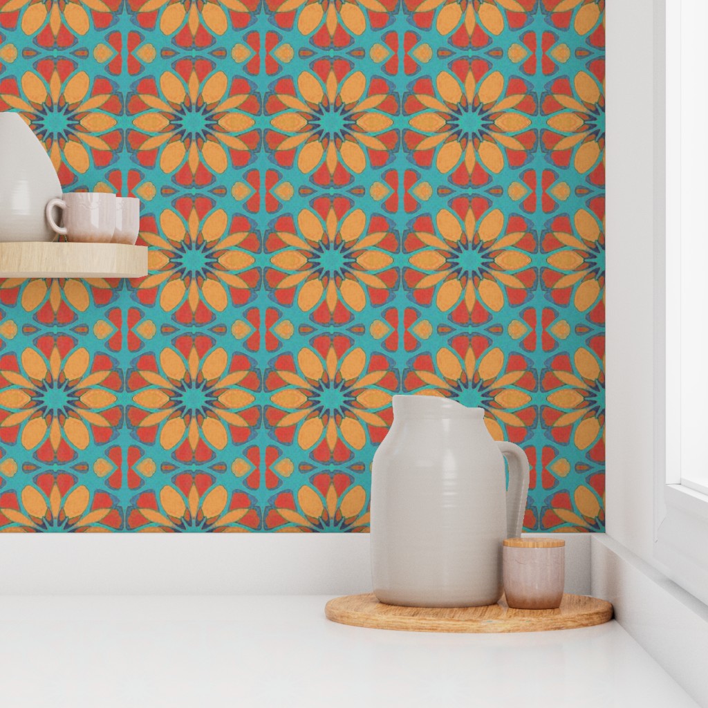 Moroccan Flower Wallpaper