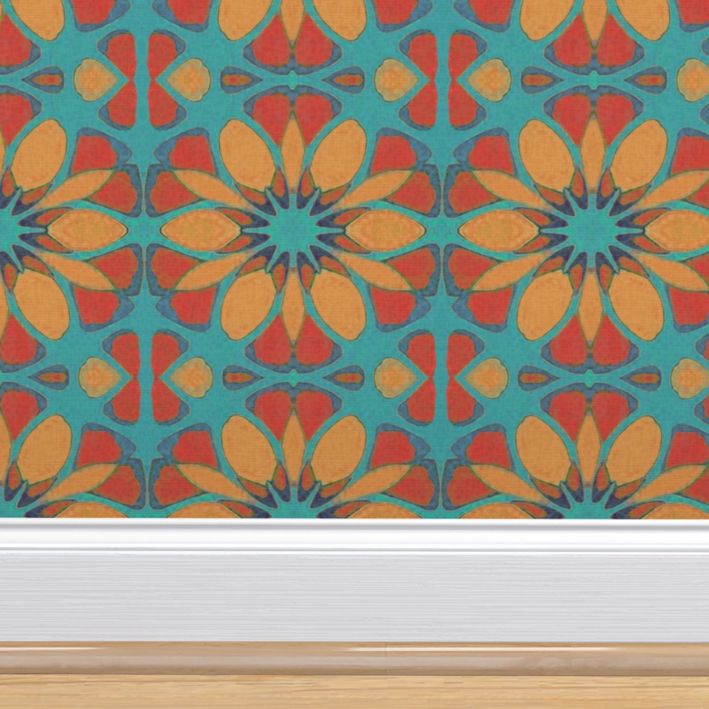 Moroccan Flower Wallpaper