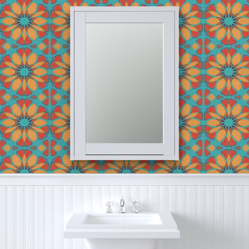Moroccan Flower Wallpaper
