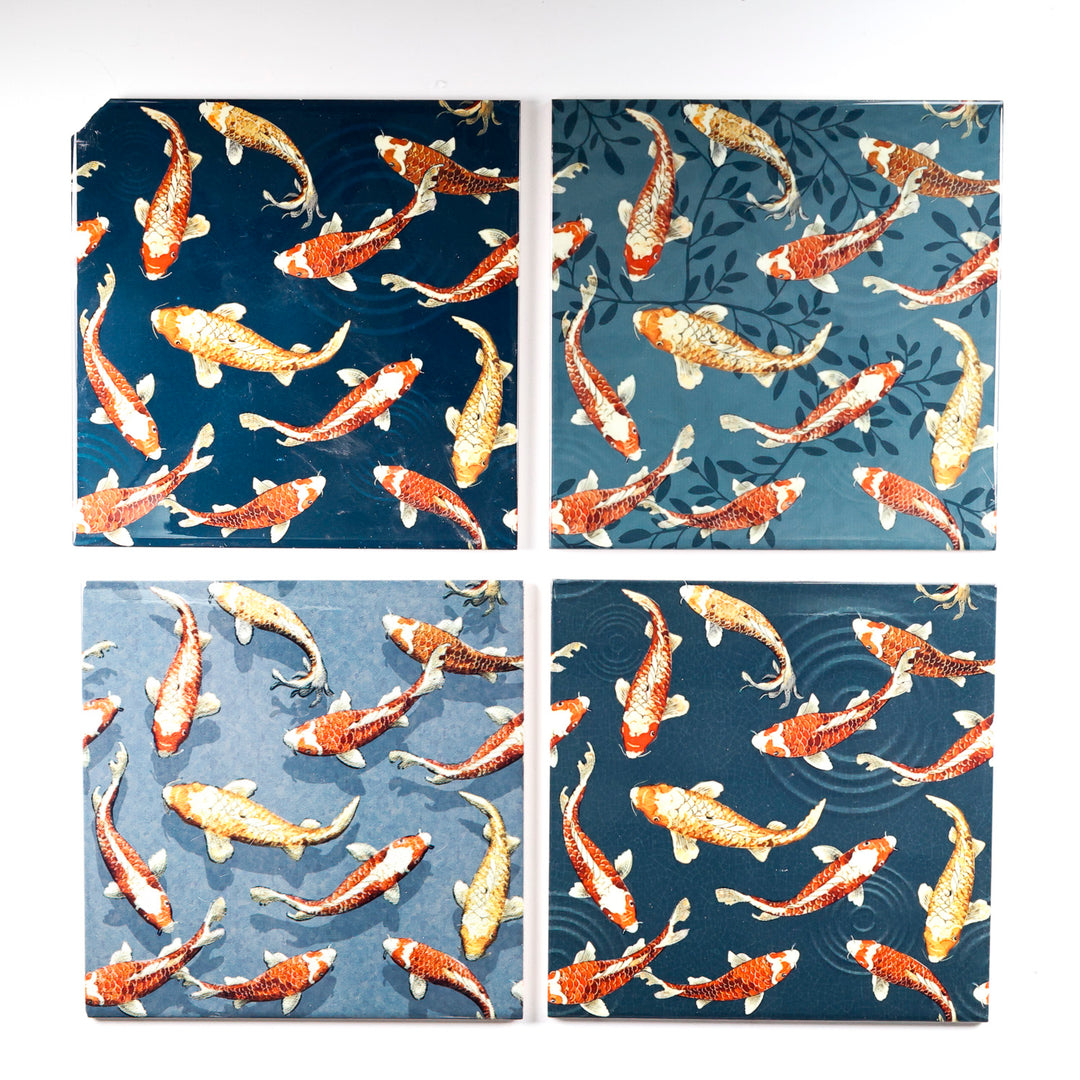 SALE SECOND SET - 4 x 20cm - Mixed Koi fish prototype designs