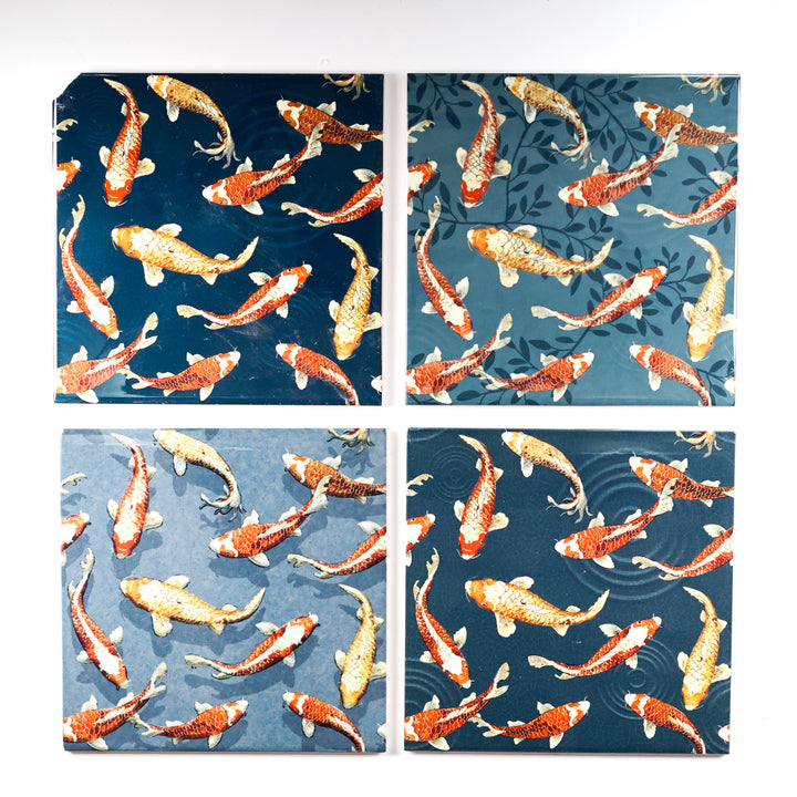 SALE SECOND SET - 4 x 20cm - Mixed Koi fish prototype designs