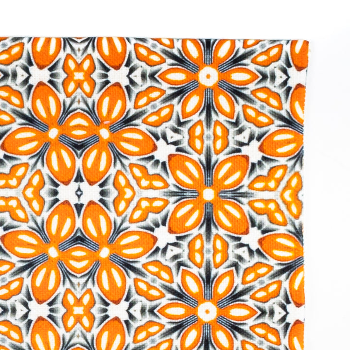 Orange Fox Flower Canvas Tablemat