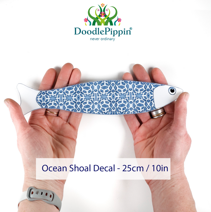 Ocean Shoal tile decals - Blue White