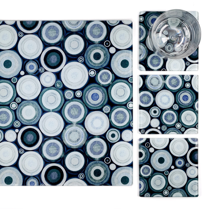 "Orbital" - planetary design Coaster Set