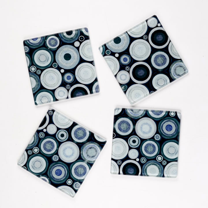 "Orbital" - planetary design Coaster Set