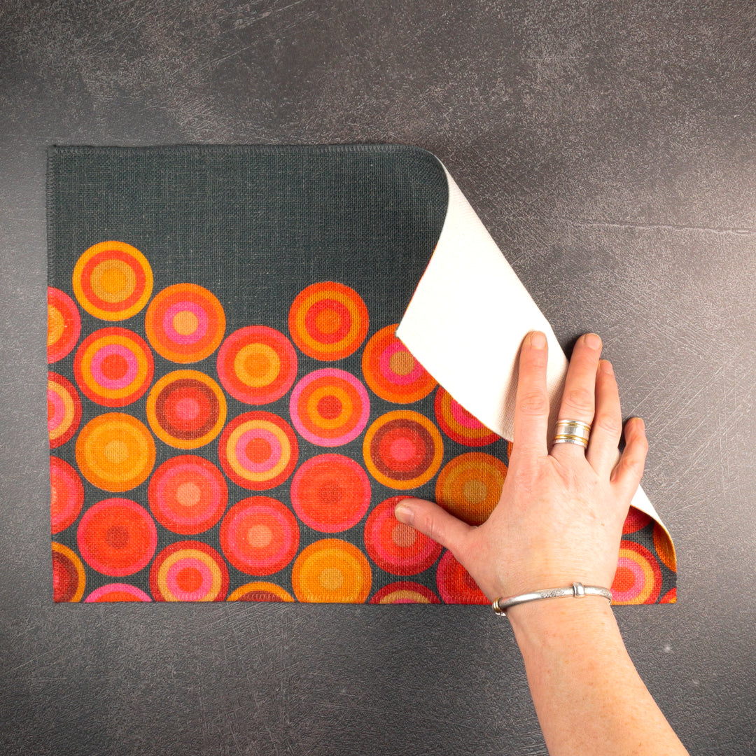 Volcanic Circles Placemat - Machine Washable Fabric