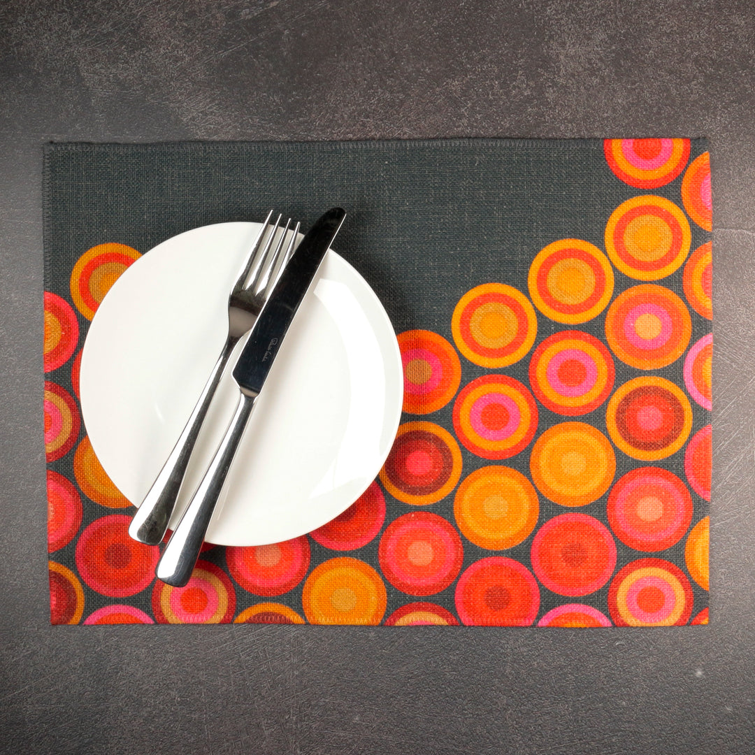 Volcanic Circles Placemat - Machine Washable Fabric