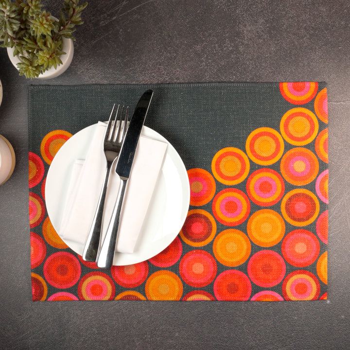 Volcanic Circles Placemat - Machine Washable Fabric