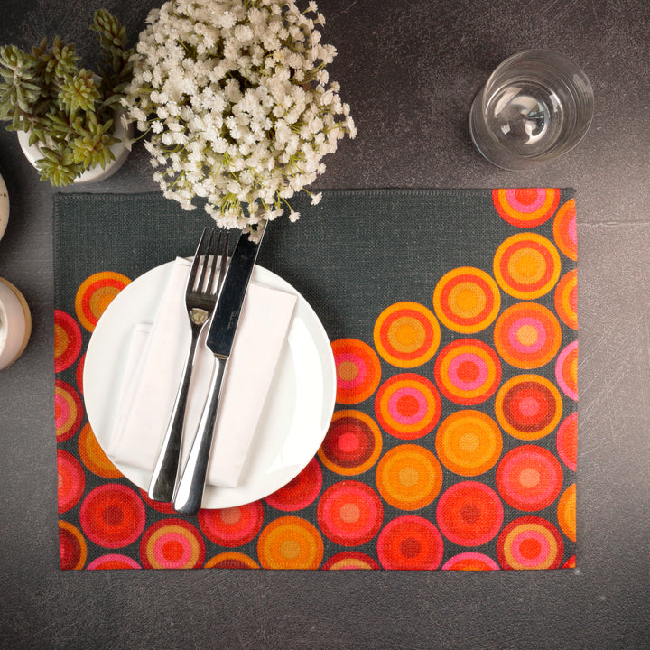 Volcanic Circles Placemat - Machine Washable Fabric