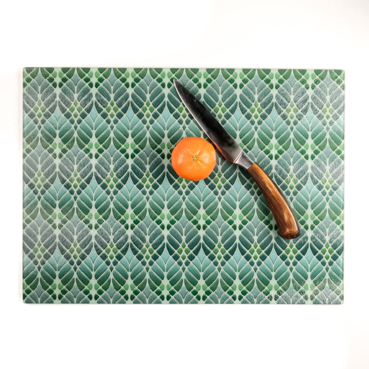 Interwoven Trees Worktop Protector - Muted Greens