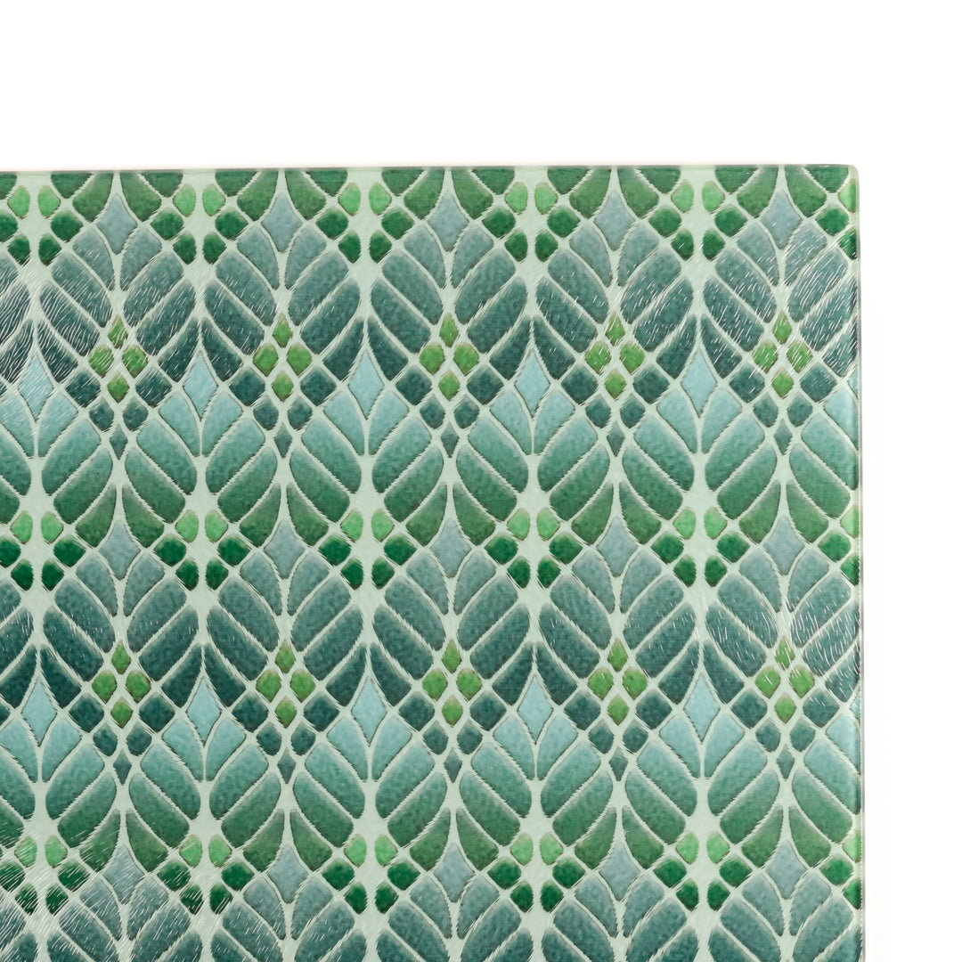 Interwoven Trees Worktop Protector - Muted Greens