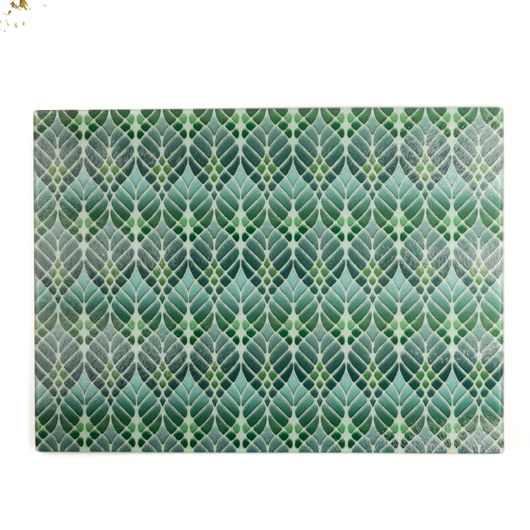 Interwoven Trees Worktop Protector - Muted Greens