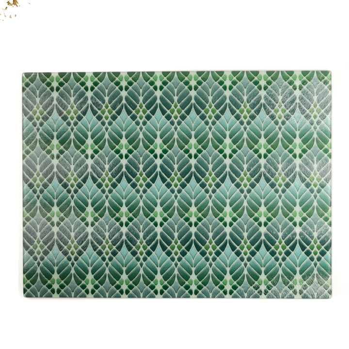 Interwoven Trees Worktop Protector - Muted Greens