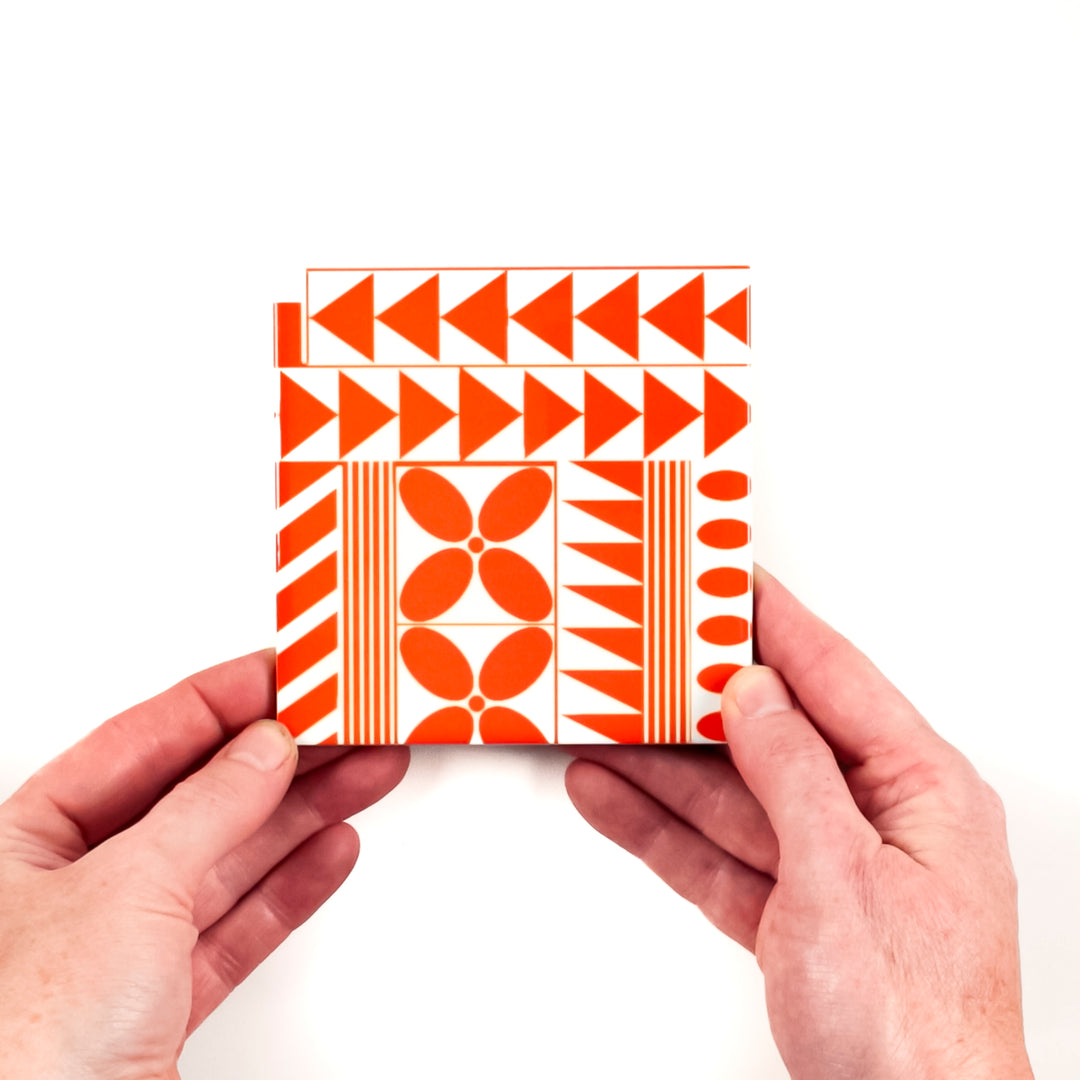 Orange Geometric Retro tiles