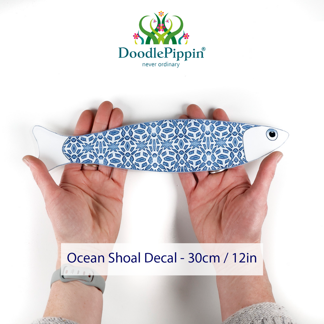 Ocean Shoal tile decals - Blue White