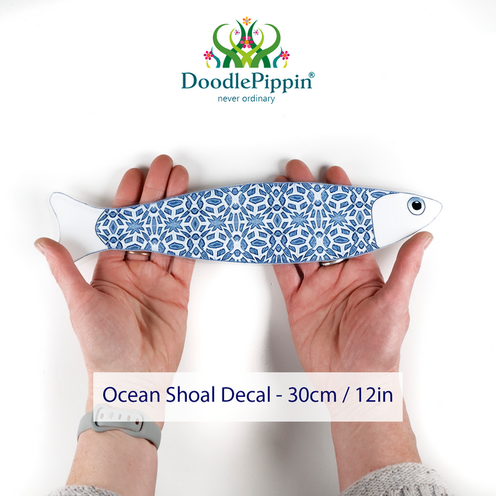 Ocean Shoal tile decals - Blue White