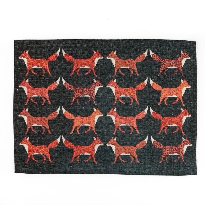 Red Foxes Fabric Placemat