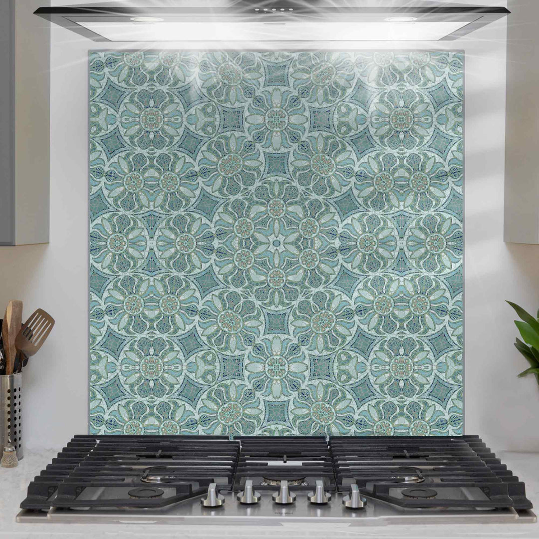 Pomegranate Kitchen Splashback - Aqua