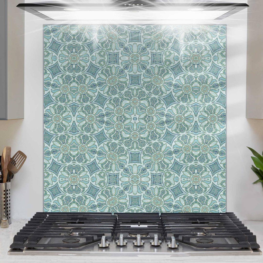 Pomegranate Kitchen Splashback - Aqua