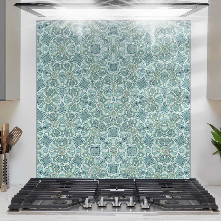 Pomegranate Kitchen Splashback - Aqua