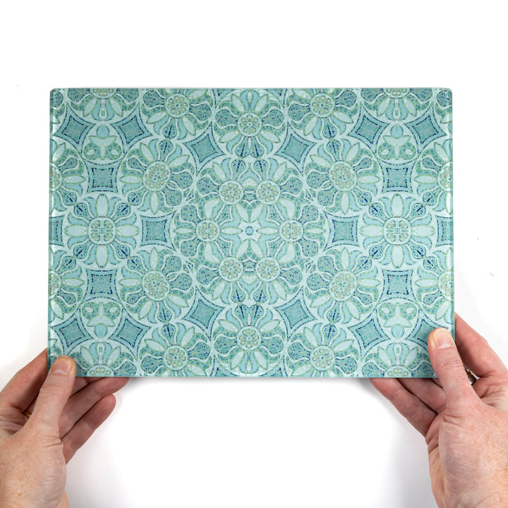 SALE - Pomegranate Grey/Aqua (Small) Worktop Saver - 20x28cm