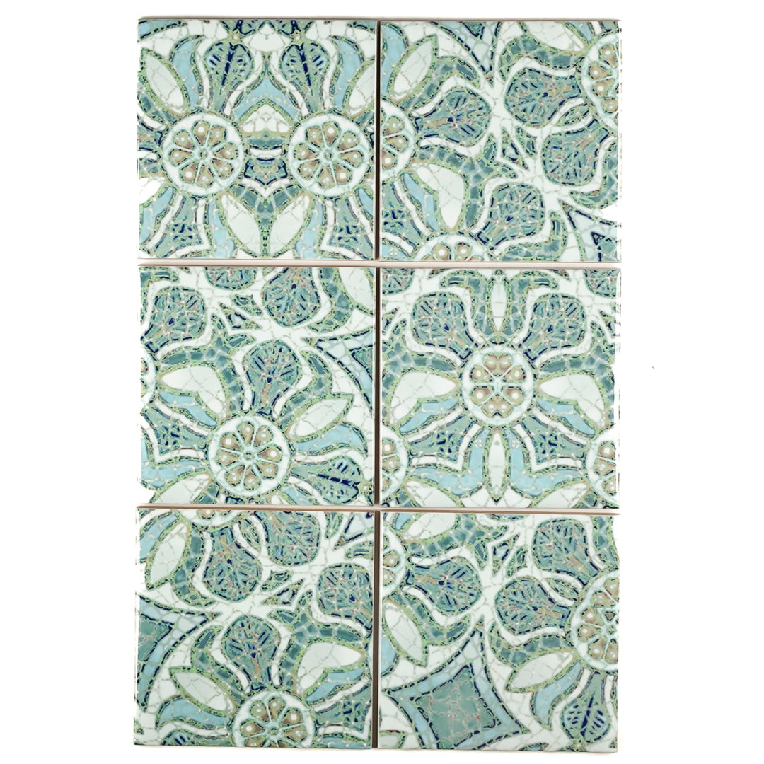 Pomegranate Tiles - Aqua - Random Sections
