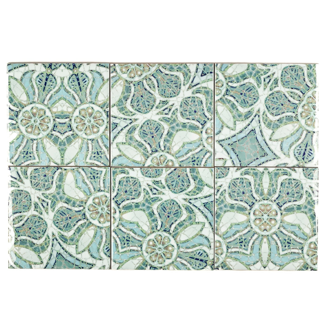 Pomegranate Tiles - Aqua - Random Sections