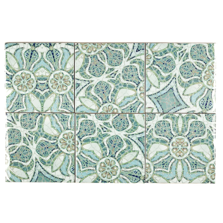 Pomegranate Tiles - Aqua - Random Sections