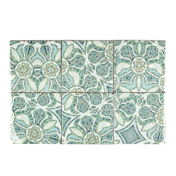 Pomegranate Tiles - Aqua - Random Sections