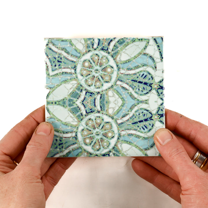 Pomegranate Tiles - Aqua - Random Sections