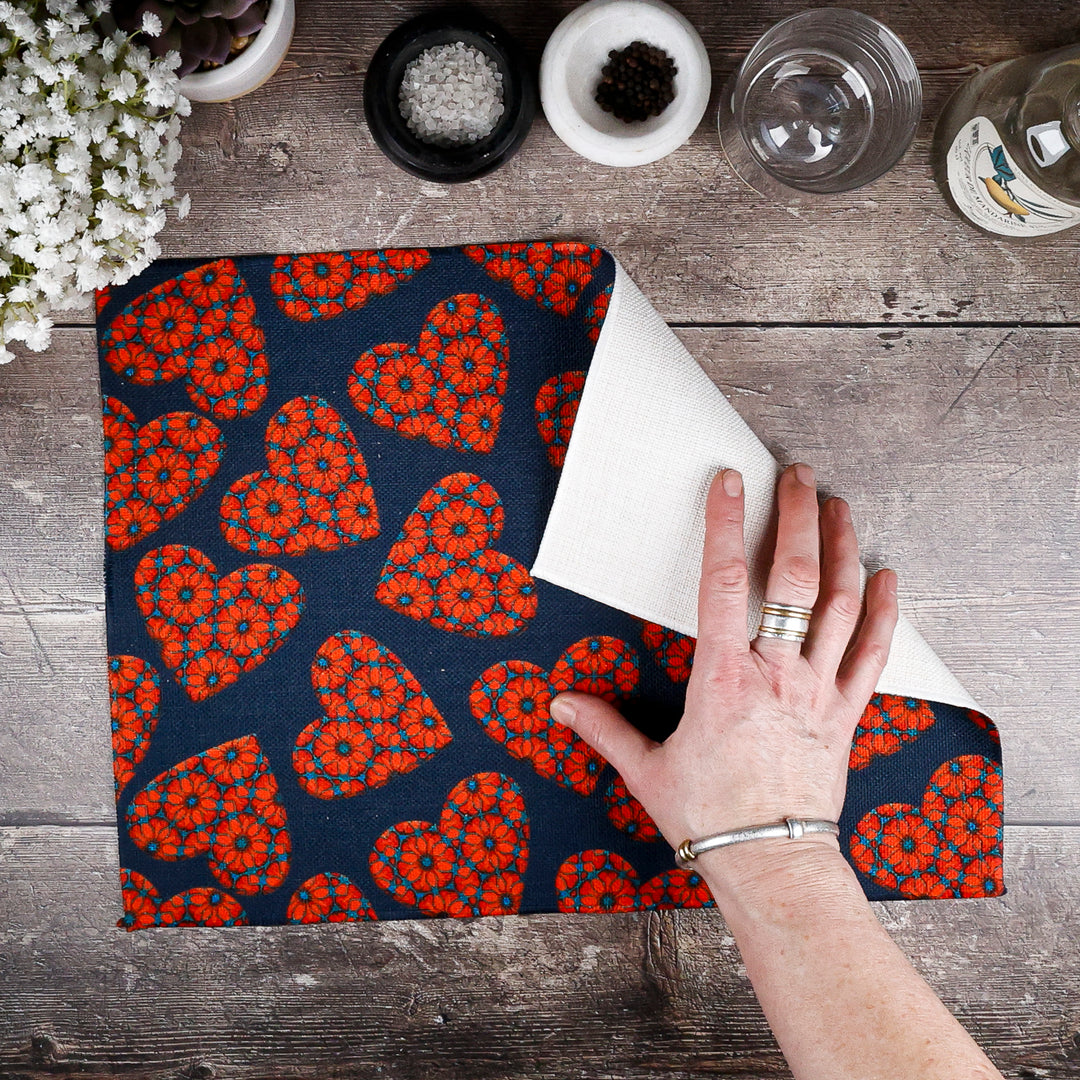 Moroccan Hearts Fabric Placemat