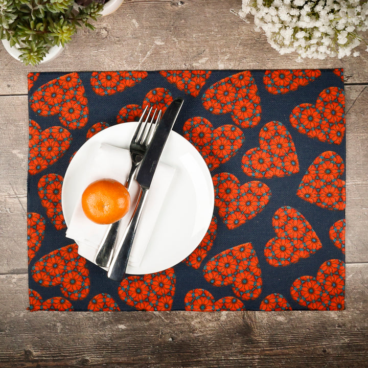 Moroccan Hearts Fabric Placemat