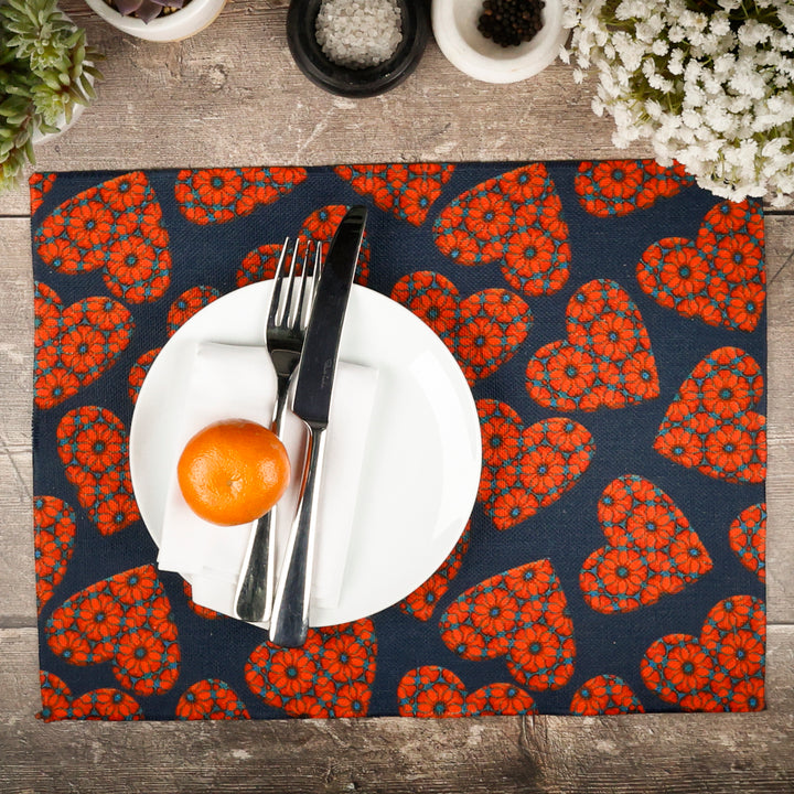 Moroccan Hearts Fabric Placemat