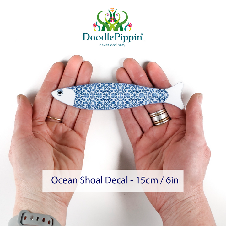 Ocean Shoal tile decals - Blue White