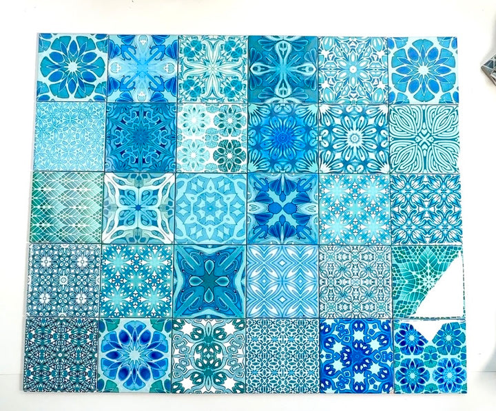 Mix and Match Ceramic tiles - Turquoise Mix