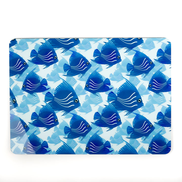 SALE - Angelfish Placemat - Navy Turquoise