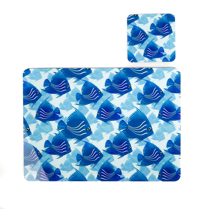 Angelfish Placemat - Navy Turquoise