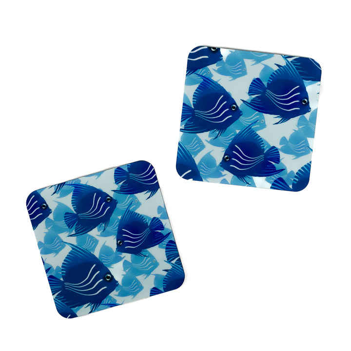 SALE - 2x Wooden Angelfish Coasters