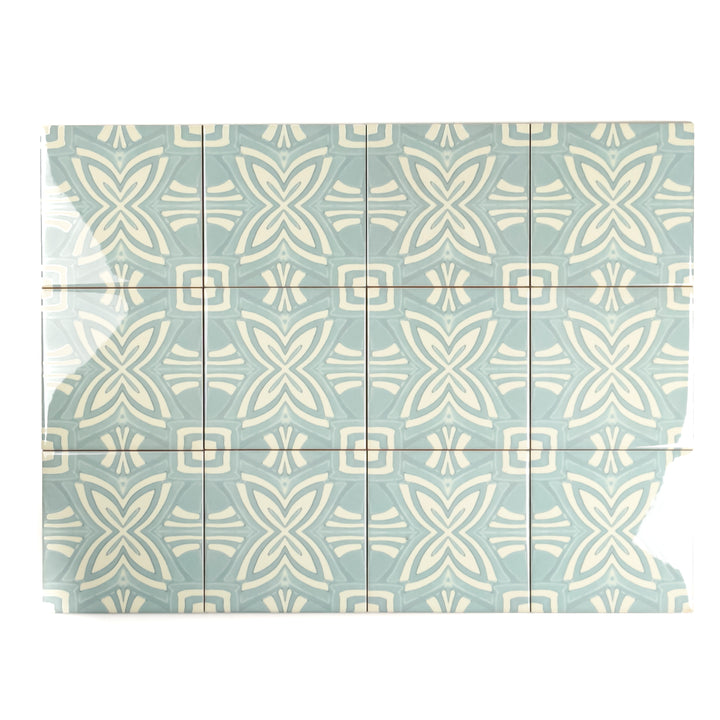 SALE : Turquoise Aqua Star Tiles- Set of 12x 10.8cm