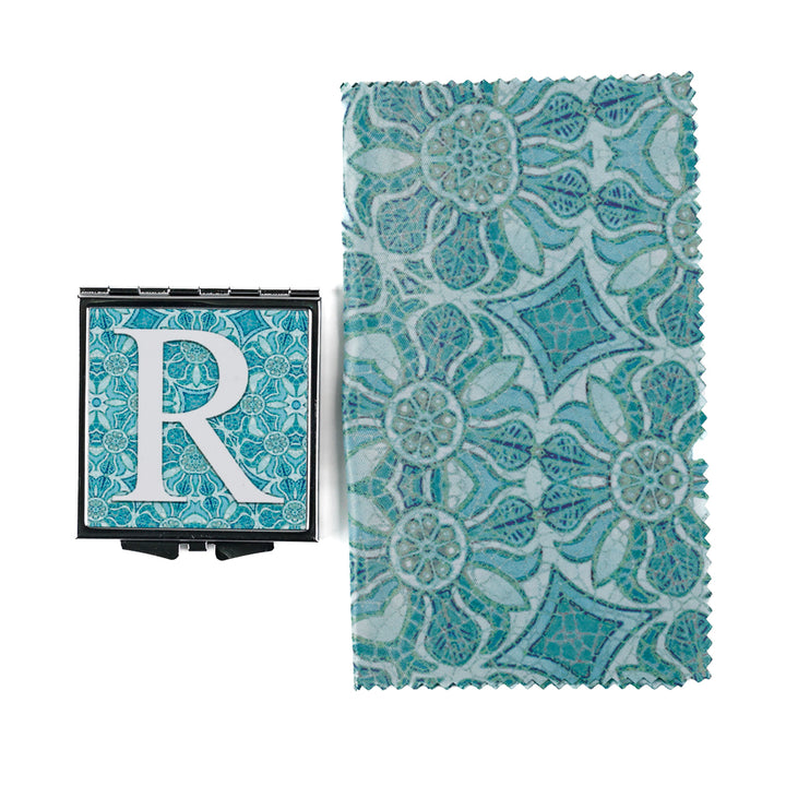 SALE - R letter compact - Aqua Pomegranate Design