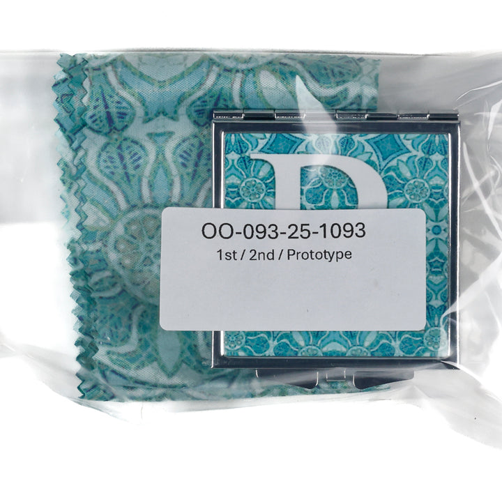 SALE - R letter compact - Aqua Pomegranate Design