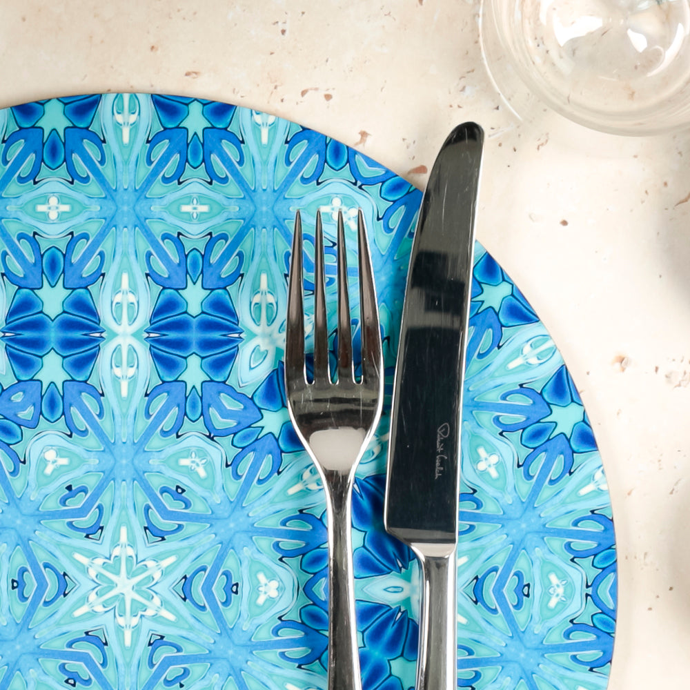 SALE Seconds Moorish Palace Placemat - Turquoise and Blue